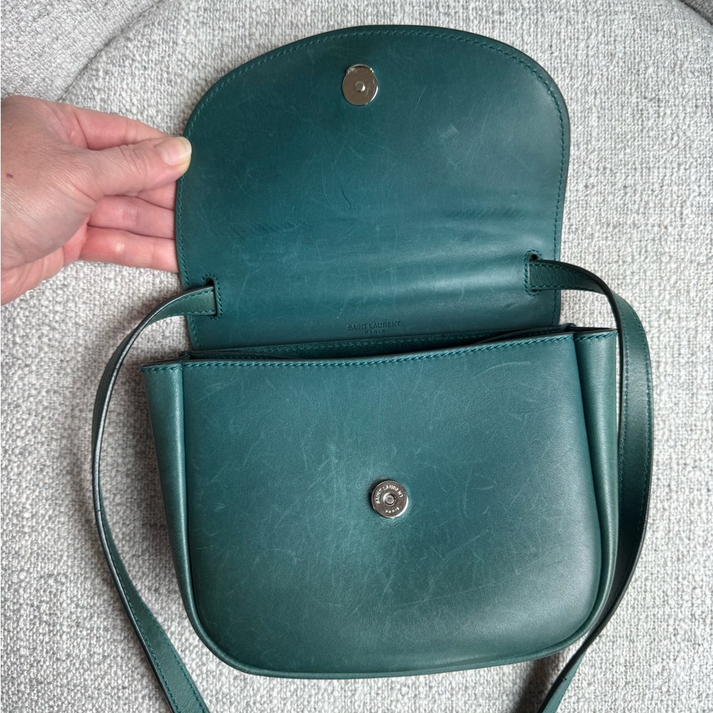 Saint Laurent Kaia Crossbody in Green Leather - Picture 10 of 16